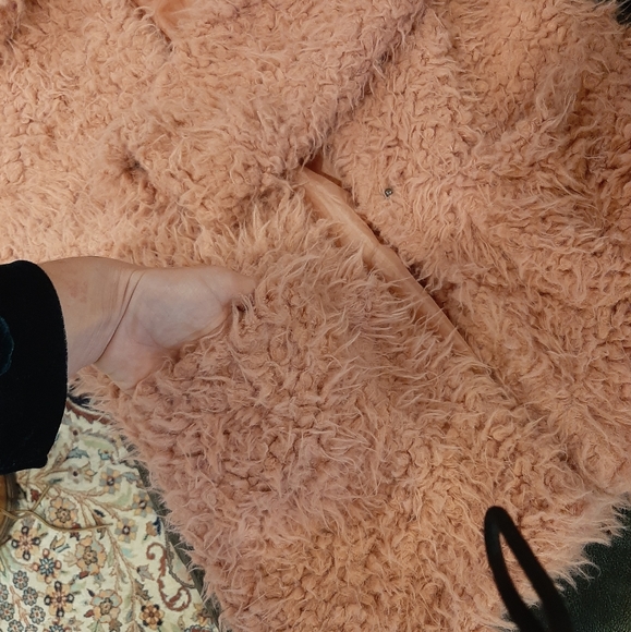 Pink Fuzzy Faux Fur Jacket - Picture 6 of 7